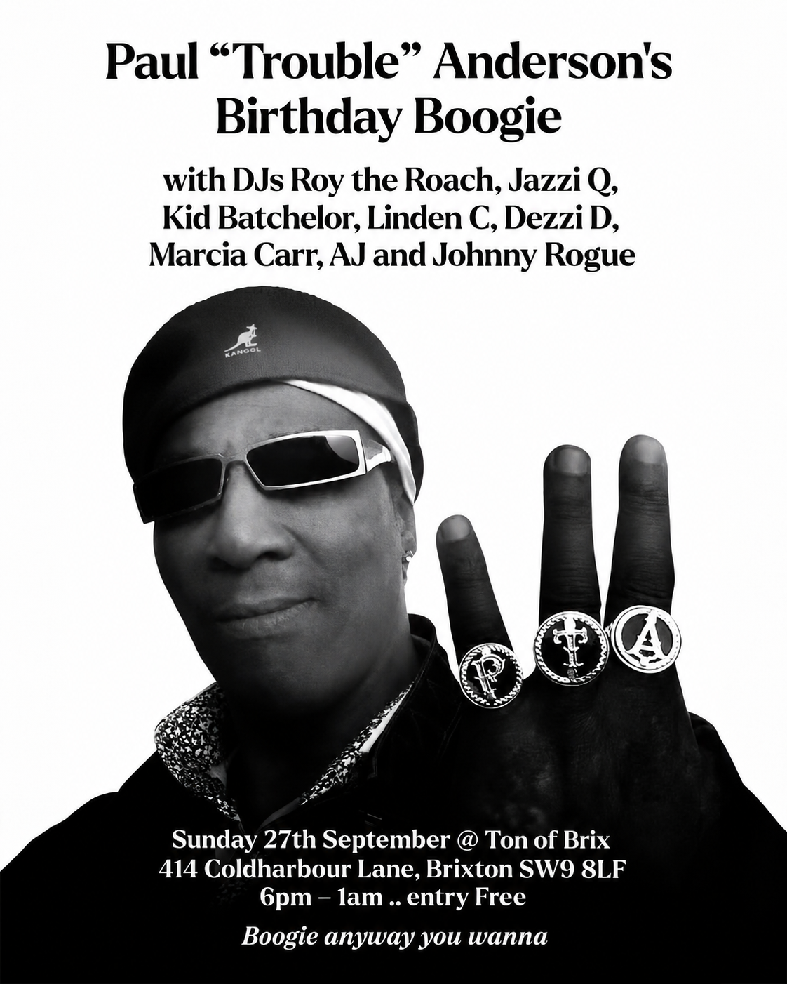 *FREE ENTRY* Paul "Trouble" Andersons Birthday Boogie